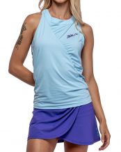 CAMISETA SIN MANGAS SIUX  PLEAT AZUL MUJER