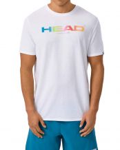 T-SHIRT HEAD ARC-EN-CIEL BLANC