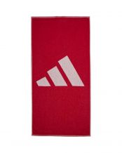 ASCIUGAMANO GRANDE ADIDAS 3 BARRA ROSSO