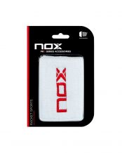 BLISTER (2 UNITS) POIGNET NOX BLANC LOGO ROUGE