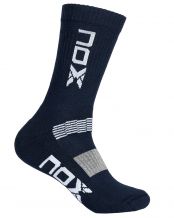 LOT DE 6 PICES - CHAUSSETTES TECHNIQUES MI-MOLLET NOX BLEU LOGO BLANC VERTICAL