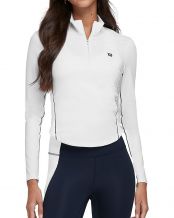 WILSON BRENTWOOD HALF-ZIP LONG SLEEVE T-SHIRT WHITE