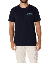 ASICS CHEST LOGO SS T-SHIRT BLEU