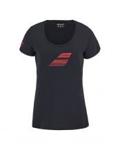 CAMISETA BABOLAT EXERCISE FLAG TEE NEGRO MUJER