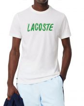 LACOSTE ULTRA DRY STAMPATO T-SHIRT BIANCO