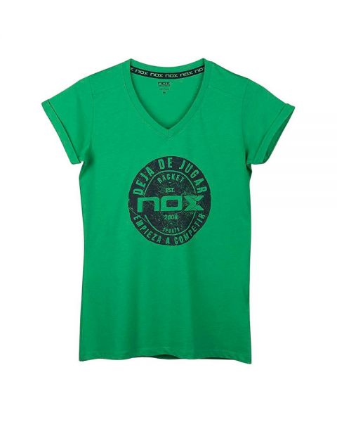 TEXTIL Camiseta Nox Basic Verde Mujer