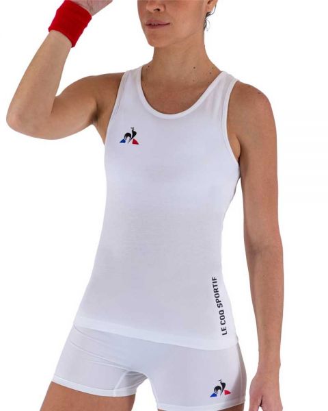 ROPA DE PADEL MUJER Camiseta Le Coq Sportif N4 Blanco Mujer