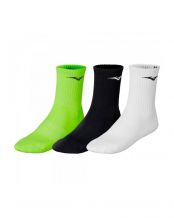 PACK DA 3 PAIA DI CALZINI MIZUNO TRAINING NERO BIANCO VERDE