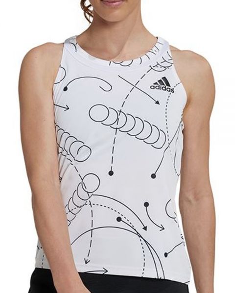 ROPA DE PADEL MUJER Camiseta Tirantes Adidas Club Tennis Graphic Blanco Mujer