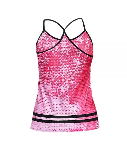 Camiseta de pádel mujer Street blanco/fucsia - Hirostar padel